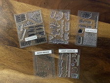 Lot of 5 Clear Stampin Up Stamp Sets - Great Variety for Cards  Crafts