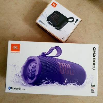 JBL CHARGE 6 + Go 4 Set Portable Waterproof Bluetooth Speaker Purple *NEU & OVP*