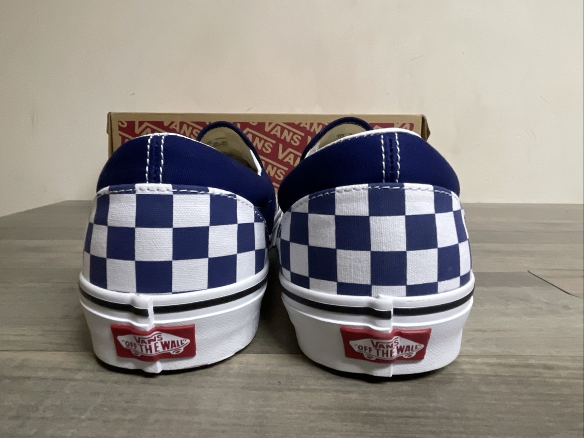 Vans Classic Slip-On Color Theory Checkerboard Blue/White  display picture 3