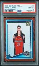 Sonia Citron - 2025 Donruss WNBA Red Shimmer /399 Rated Rookie