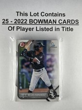 Gonzalez, Misael - 2022 Bowman Prospect Paper - 25 Card Lot 