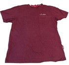 Indian Motorcycle Pocket T shirt Maroon Size Large