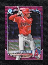 2025 Bowman Chrome Prospects Fuchsia Wave Refractor 15/199 Hayden Alvarez 13c1