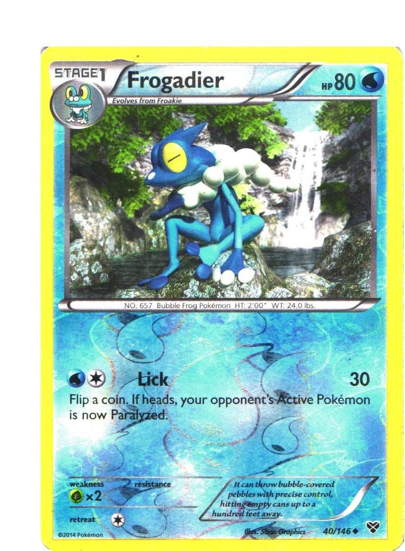 Frogadier Reverse Holo Uncommon XY Base Set 40/146 LP
