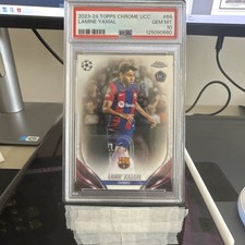 2023-24 Topps Chrome UEFA Lamine Yamal #64 Rookie FC Barcelona PSA 10