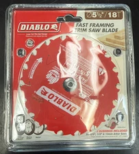 Diablo 5-1/2 In. 18-Tooth Fast Framing Circular Saw Blade 10mm (3/8") Arbor