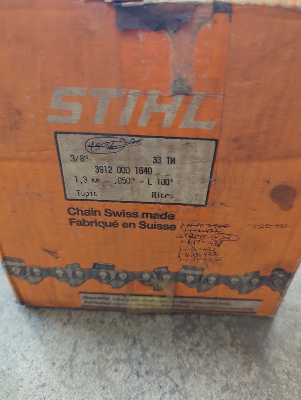 Partial Reel Of New Oem Stihl 33TM saw Chain Part# 3912 000 1640