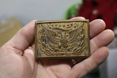 U.S. Civil War Eagle w/ Wreath Cast Brass Sword Belt Buckle Union?