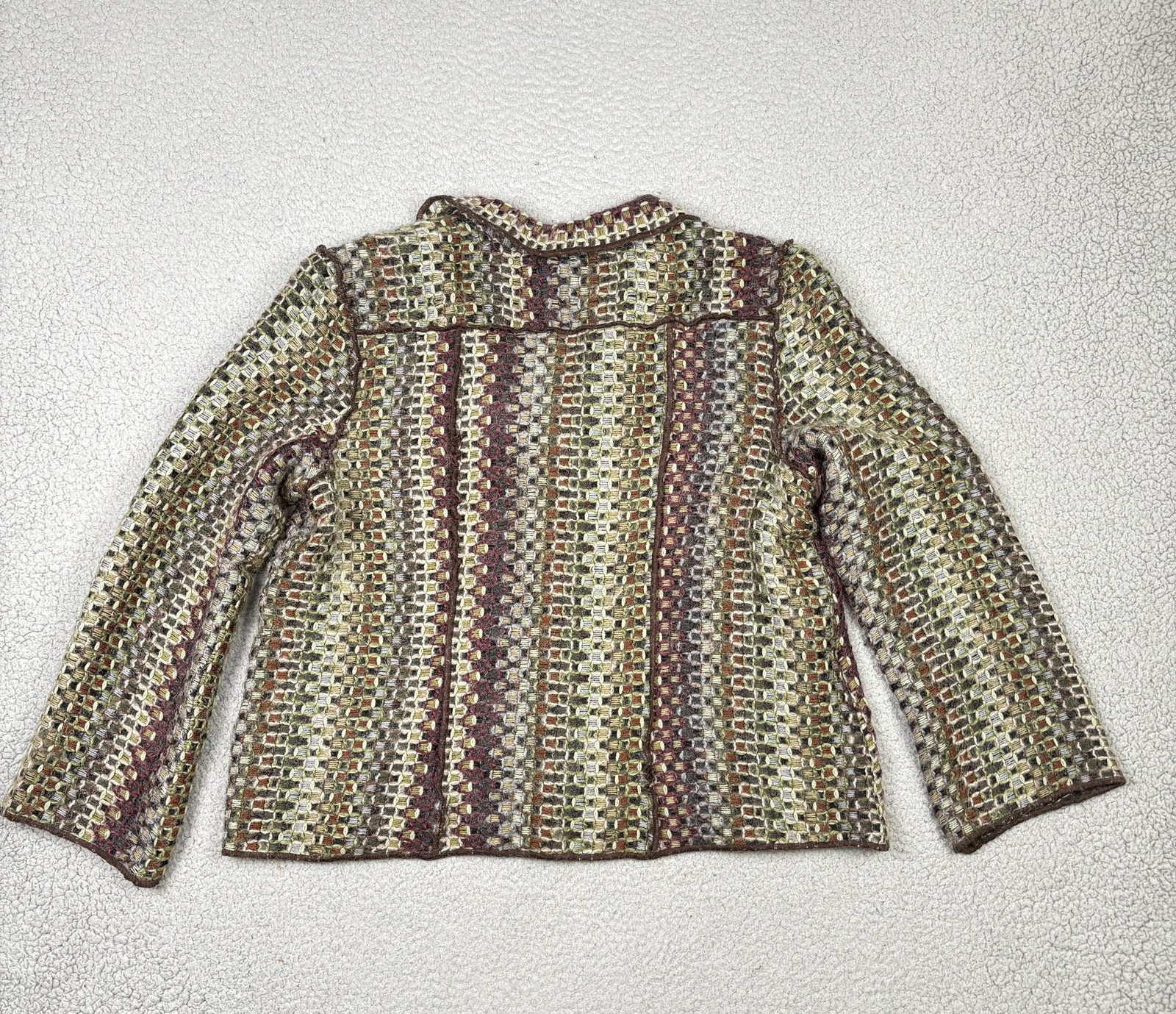 Neil David Jacket Womens Medium Button Front Boho… - image 7