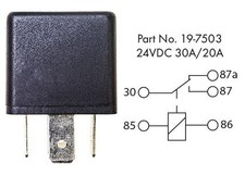 Relay- 24Volt 40/30A 5 Term. Pack of 1