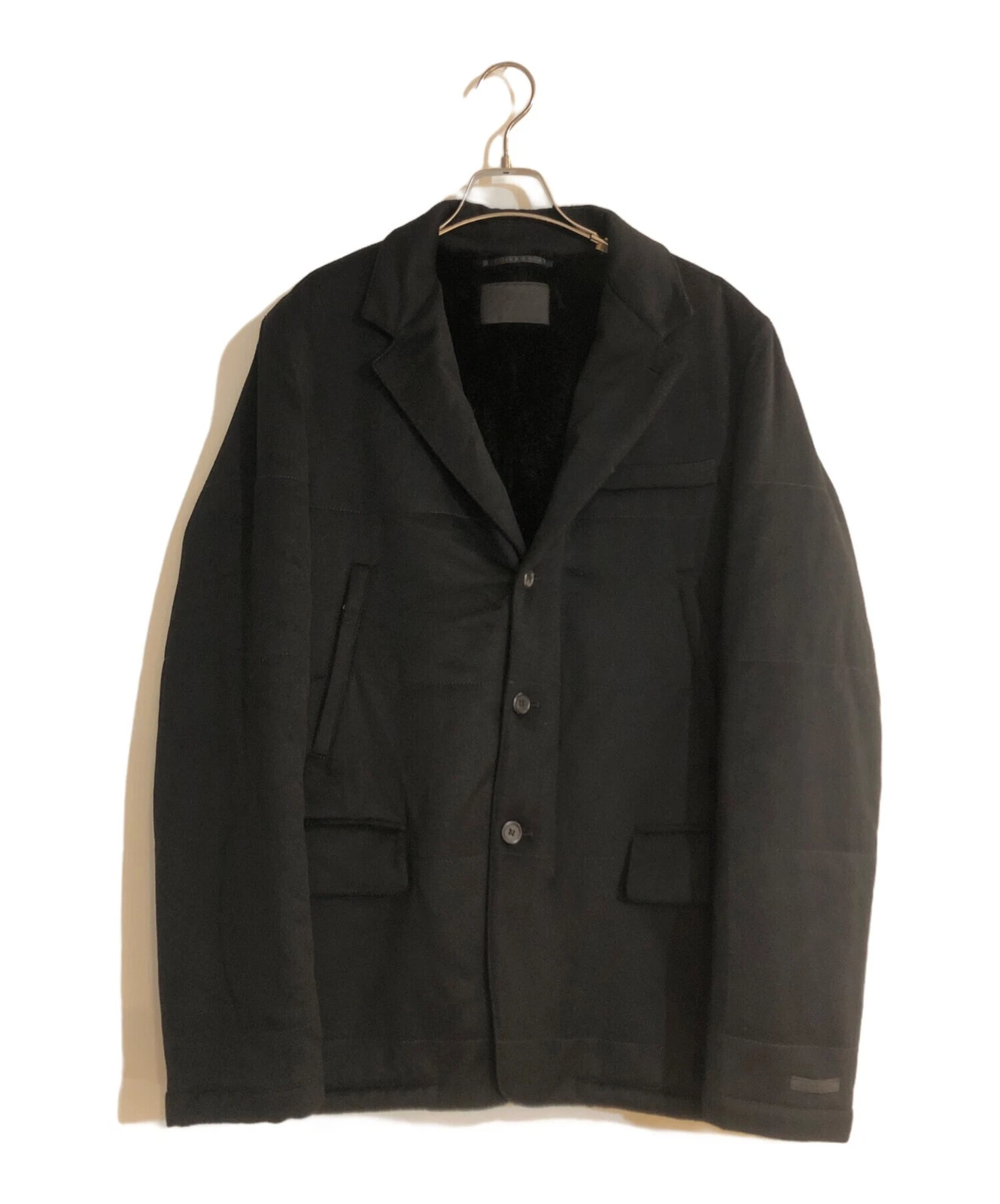 PRADA Giacca imbottita in tessuto cammello colore nero taglia 50