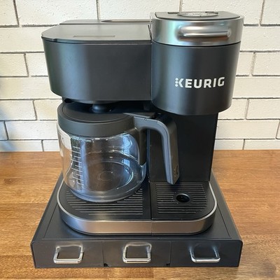 Keurig K-Duo Single Serve K-Cup Pod and Carafe Coffee Maker -Black and Drawer