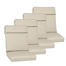 Aoodor 4Pcs Outdoor Polyester High Back Segmented Chair Cushion Patio Furniture