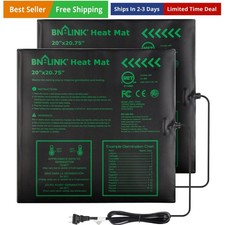 Seedling Heat Mat Warm Hydroponic Heating Pad Waterproof 20" x 20.75" for See...