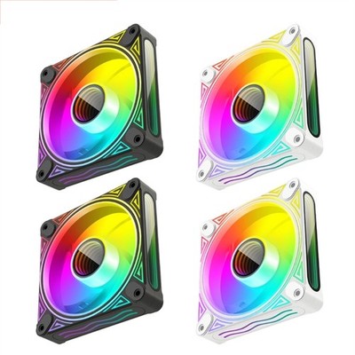 120mm PC Fans Colorful Computer Case Fans for Desktops Adjustable ARGB Cooler