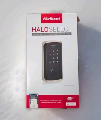 Kwikset Halo SELECT Wi-Fi & Matter Enabled Smart Lock Satin Nickel NEW & SEALED