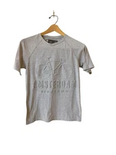 Fox Racing Shirt Mens Size XS Gray Embossed Bike Cycling Amsterdam Casual  LL