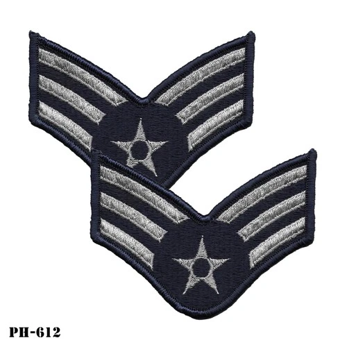 Senior Airman ~ US Air Force E-4 ~ LARGE Male Size ~ Full Color Patches ~ NEW