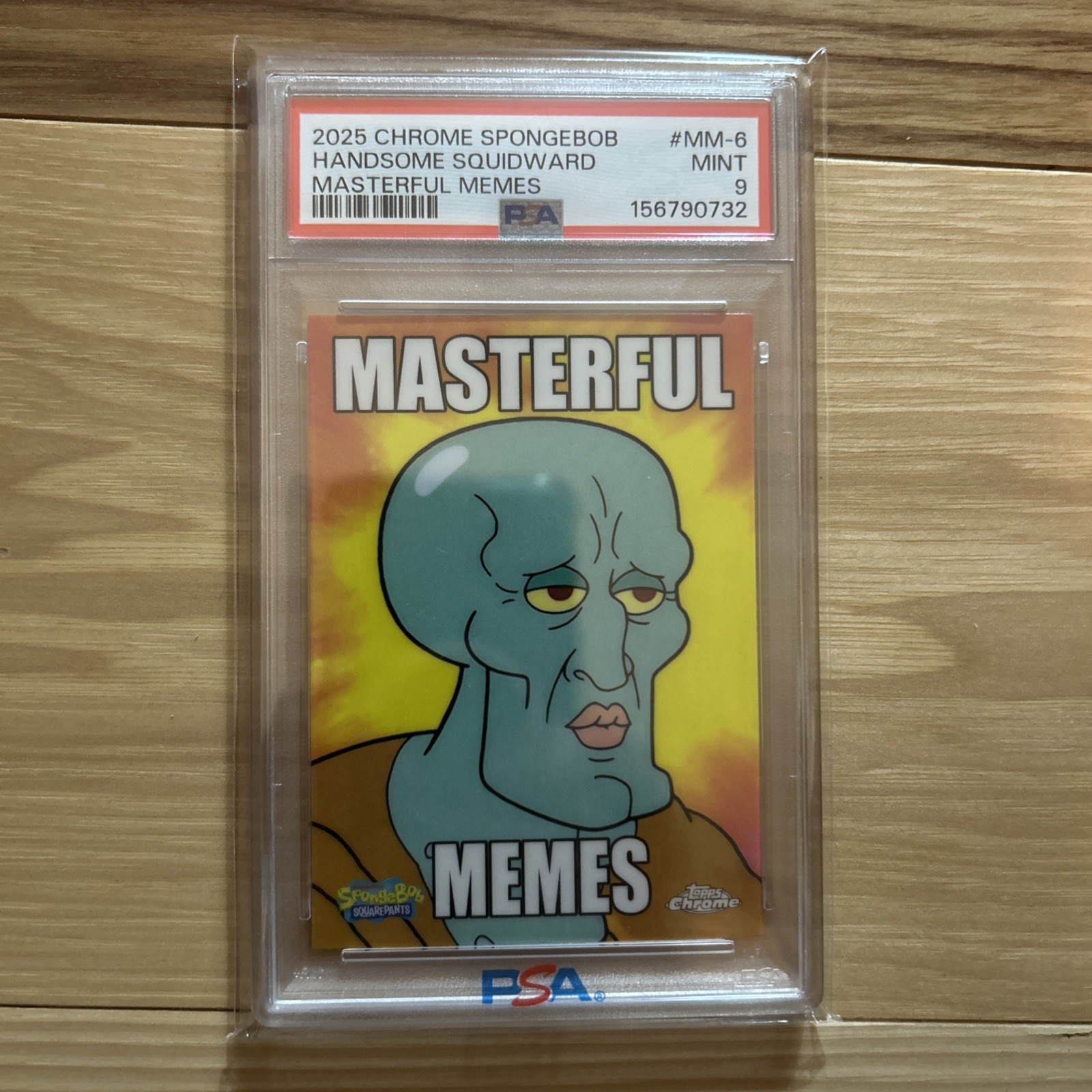 Topps Chrome SpongeBob 2025 Masterful Memes Handsome Squidward #MM-6 