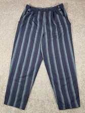 Vintage Women  s Pants / Trousers Multicolor Striped Paris La Classe   Size 13-14
