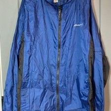 Eddie Bauer Vintage Wind Breaker Jacket Size XL Blue Black