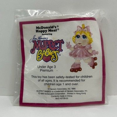 Muppet Baby Miss Piggy Roller Skating - McDonald's Happy Meal Toy - Vintage 1986