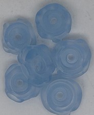 Lot Of 6 Artisan Lampwork Glass Flower Beads Jewelry Making Beading 15mm
