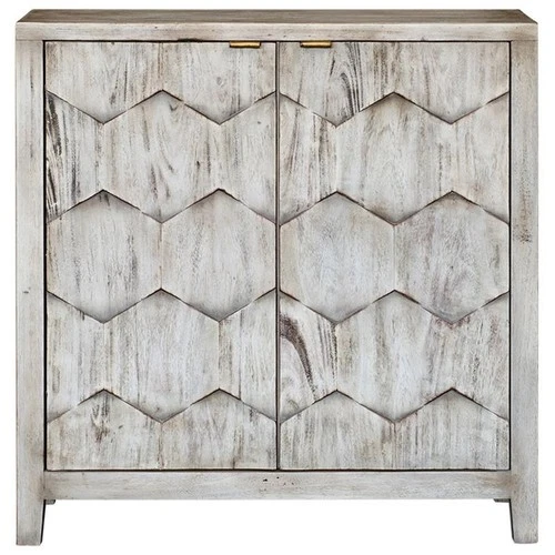 Uttermost Catori Contemporary MDF Wood Accent Console Table in Smoke Ivory - Picture 1 of 10