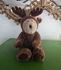 Vintage Jointed Plush Reindeer Stuffed bear Christmas Holiday Decor