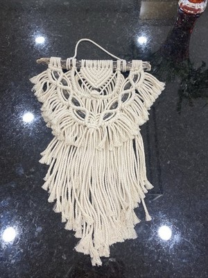 Wall Hanging Beautiful Art Cream Color Macrame Unique boho layered Retro Y2K