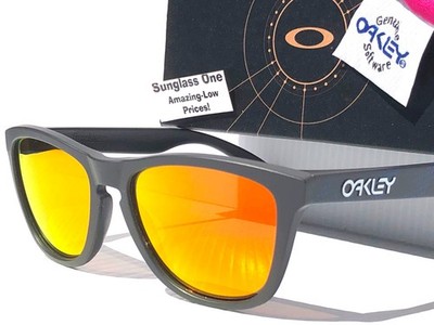 NEW Oakley FROGSKINS Carbon POLARIZED Galaxy Ruby Mirror Lens