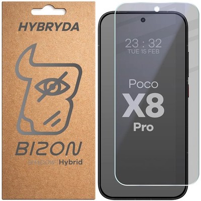 Sichtschutzglas für Xiaomi POCO X8 Pro Bizon Blickschutz Schutzglas Hybridglas
