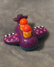 Sassy Burger King Purple Airplane Squeaky Heads Toy, Works Good