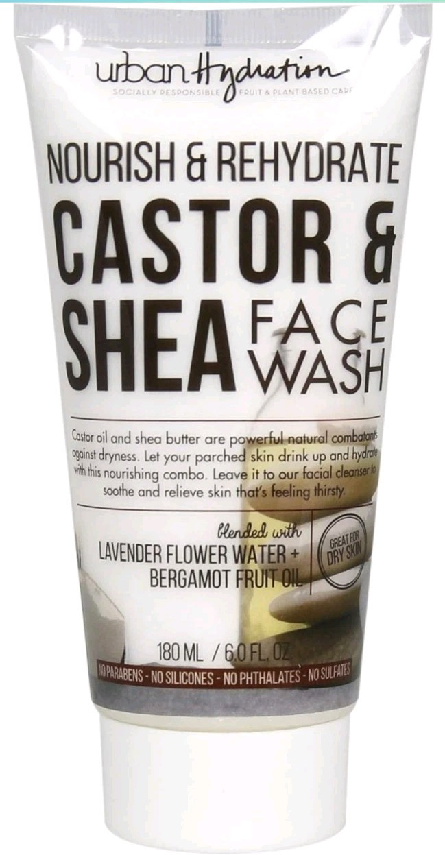 Urban Hydration Castor Shea Face Wash Nourish Rehydrate 6 fl oz