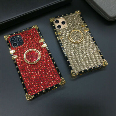 Bling Glitter Diamond Case Cover For iPhone 17 Pro Max 16 15 14 13 12 11 w/Ring