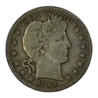 1914-D 25C Barber Quarter VF+ #