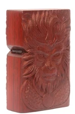 Natural Rosewood Carved Monkey King Lighter Box For Zippo Insert Kit(Case Only)