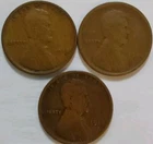 Total Of Three-1918 PDS Wheat Penny Lincoln Cent Fine/Very Fine Free & Fast Post