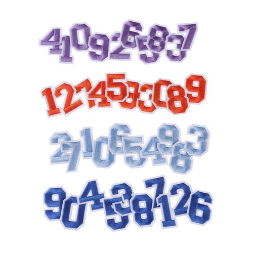 10pcs 0-9 Number Patch Patches College Iron Sew On Alphabet Embroidery Clothes│ - Picture 14 of 32