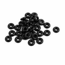 30 pcs black 6.5mm x 2mm rubber oil resistant sealing ring O-shape grommets #f2