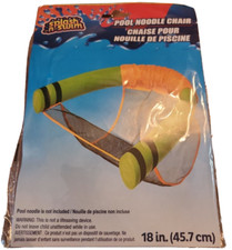 Splash N Swim Pool Noodle Chair Harness, Orange Black, 18" Noodle Not Included
