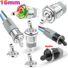 16mm LED Metal Toggle Switches On/Off 2 Positions Waterproof IP65 Button Switch