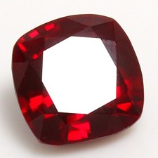 Natural 12.00 Ct Burma Certified Pigeon Blood Red Ruby 12x12 MM Cushion Gemstone