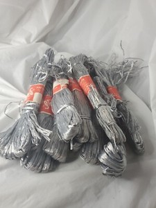 Vtg Old Stock Rafsheen 10 Skeins Gray Aprox 50 Yards Each Flower Jewelry Crafts