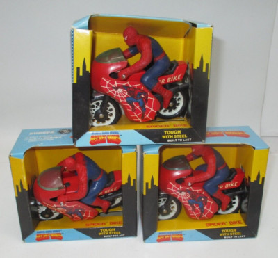 1984 One (1) Marvel Secret Wars SPIDER-MAN SPIDER BIKE Buddy L - IN BOX  CM3292