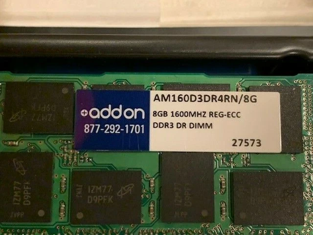 MICRON (AddOn) 8GB REG ECC Dual Rank CL11 RDIMM  MT36JSF1G72PZ-1G6M1HE  FREE S/H - Image 4 of 4