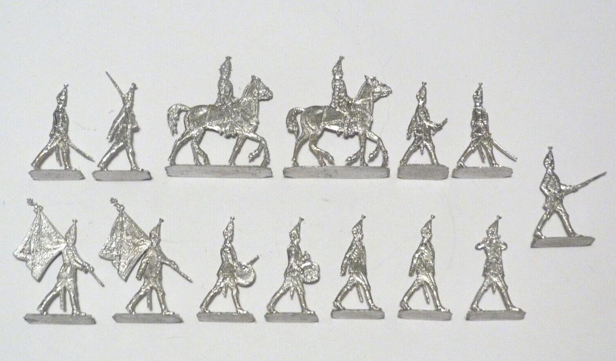 32 Soldats De Plats En étain – Armée Russe – 1:60 (30mm) – Premier Empire
