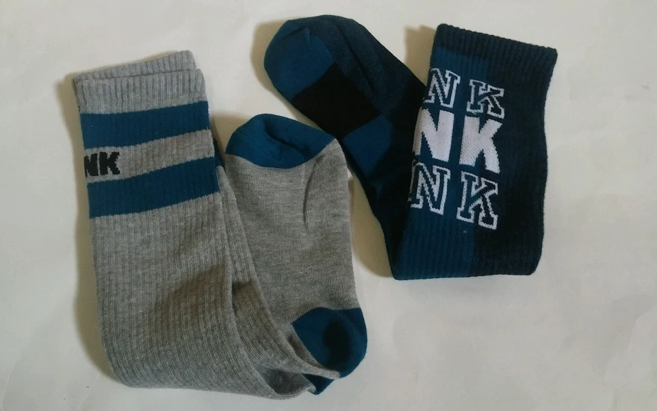 VICTORIA' SECRET ROSA ¡NUEVO! JUEGO DE 2 CALCETINES DE RODILLA - LINDOS!!! Foto 3 de 3