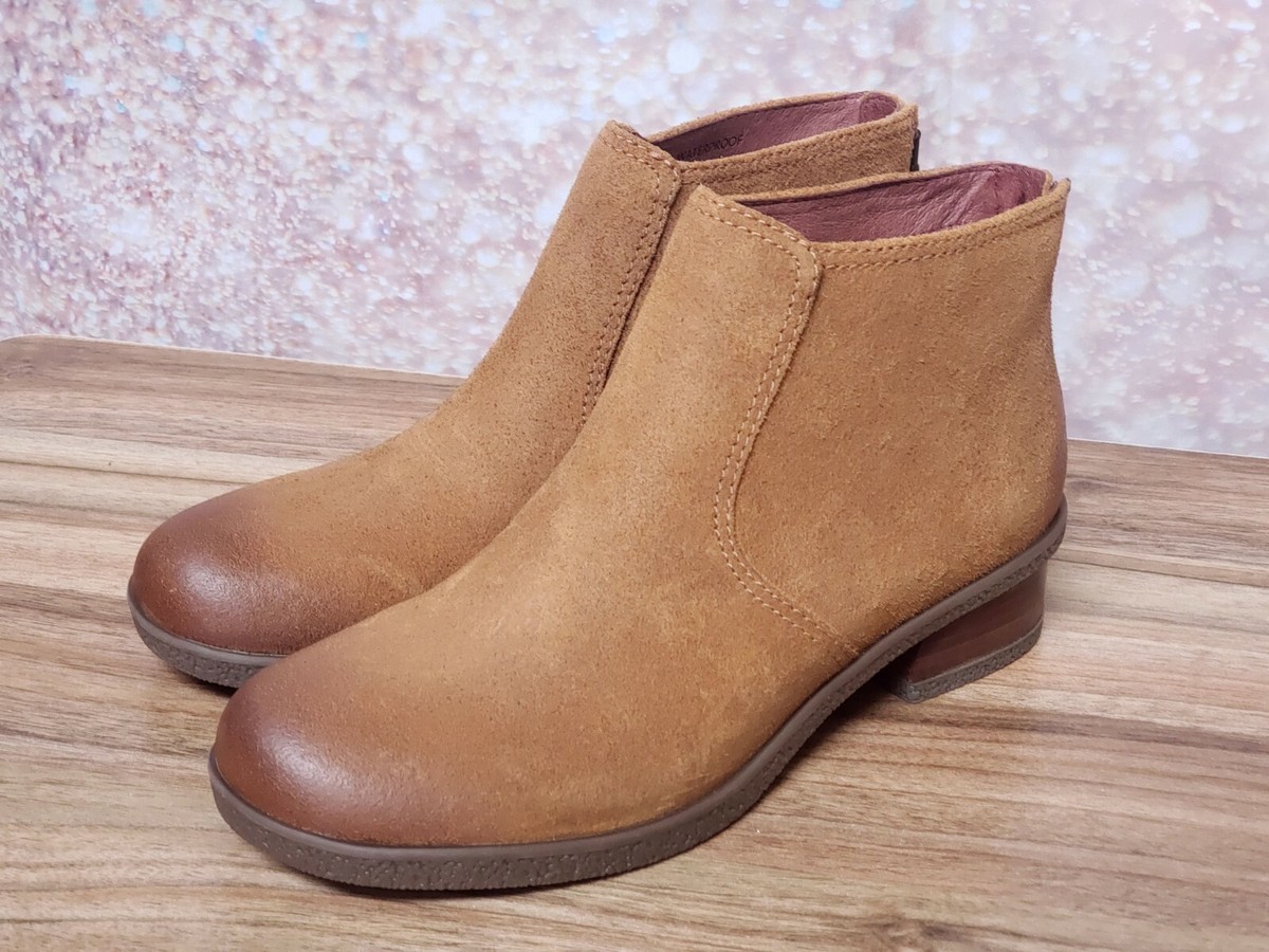 Dansko Becki Waterproof Ankle Boots Leather Bootie Tan Suede EU 36
