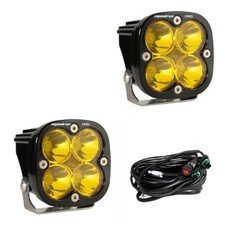 Baja Designs Squadron Pro Black Led Auxiliary Amber Light Pod Pair - Universal